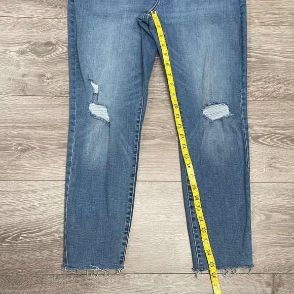 Lucky Brand Low Rise Skinny Stella Ankle Frayed Hem Distressed Denim Jeans 12/31 - Picture 10 of 16